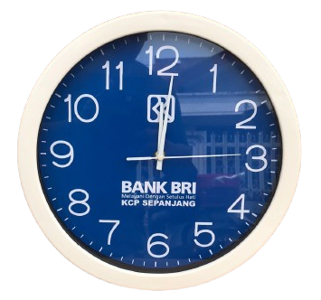Souvenir Jam Dinding Custom Logo untuk Promosi Perusahaan Diameter 32cm