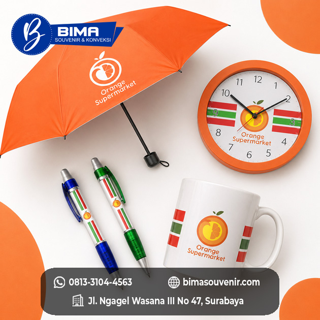 5 Kelebihan Mug Souvenir Sebagai Media Promosi - Paket Souvenir Kantor Orange Supermarket